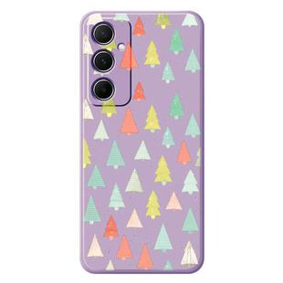 For Samsung Galaxy A32 4G B Series Minimalist TPU Creative Painted Phone Case(Purple A0998)