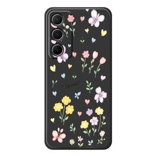 For Samsung Galaxy A52 5G / 4G B Series Minimalist TPU Creative Painted Phone Case(Black A1002)