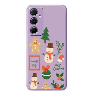 For Samsung Galaxy A31 B Series Minimalist TPU Creative Painted Phone Case(Purple A0996)