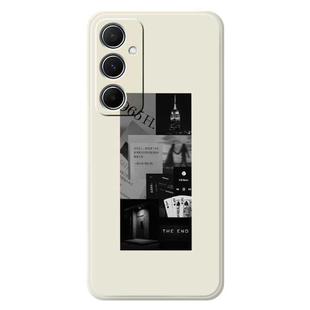 For Samsung Galaxy A55 5G G Series Minimalist TPU Creative Painted Phone Case(White A1110)