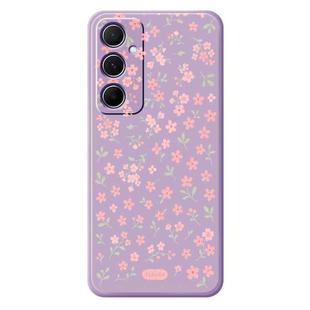 For Samsung Galaxy A13 5G G Series Minimalist TPU Creative Painted Phone Case(Purple A1101)