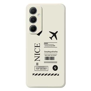 For Samsung Galaxy A12 G Series Minimalist TPU Creative Painted Phone Case(White A1111)