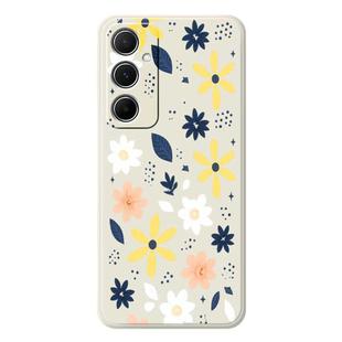 For Samsung Galaxy A55 5G F Series Minimalist TPU Creative Painted Phone Case(White A1087)