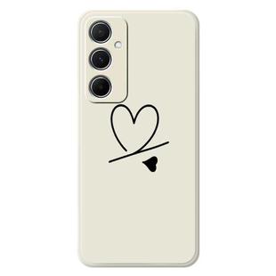 For Samsung Galaxy A13 5G F Series Minimalist TPU Creative Painted Phone Case(White A1099)