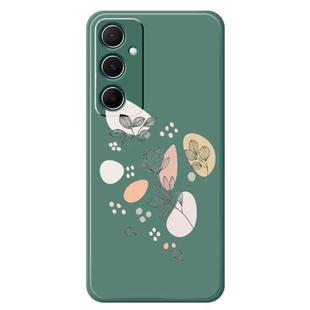 For Samsung Galaxy A52 5G / 4G F Series Minimalist TPU Creative Painted Phone Case(Green A1089)