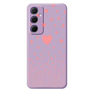 For Samsung Galaxy A22 4G E Series Minimalist TPU Creative Painted Phone Case(Purple A1072)