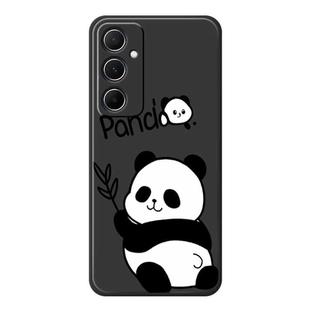 For Samsung Galaxy A32 4G E Series Minimalist TPU Creative Painted Phone Case(Black A1073)