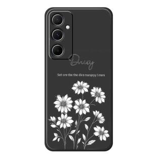 For Samsung Galaxy A12 E Series Minimalist TPU Creative Painted Phone Case(Black A1083)
