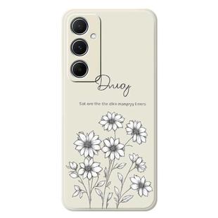 For Samsung Galaxy A12 E Series Minimalist TPU Creative Painted Phone Case(White A1083)