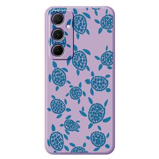For Samsung Galaxy A32 4G D Series Minimalist TPU Creative Painted Phone Case(Purple A1047)