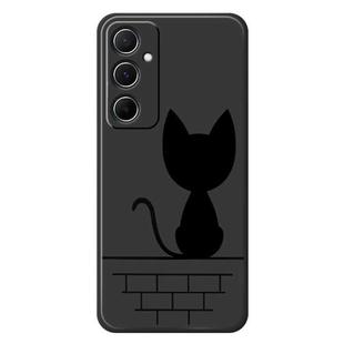 For Samsung Galaxy A32 5G D Series Minimalist TPU Creative Painted Phone Case(Black A1052)
