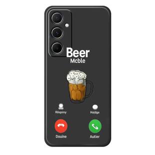 For Samsung Galaxy A34 5G C Series Minimalist TPU Creative Painted Phone Case(Black A1021)