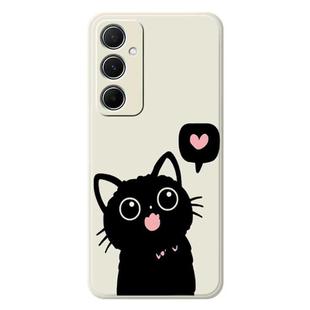 For Samsung Galaxy A54 5G C Series Minimalist TPU Creative Painted Phone Case(White A1036)