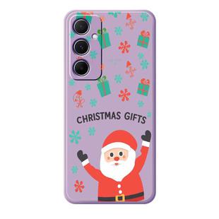For iPhone 13 Pro Max A Series Minimalist TPU Creative Painted Phone Case(Purple A0940)