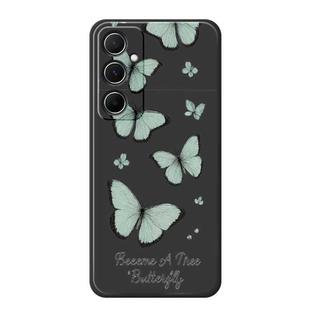 For iPhone 11 Pro Max A Series Minimalist TPU Creative Painted Phone Case(Black A0979)