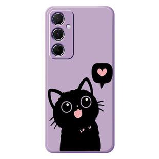 For iPhone 13 Pro Max C Series Minimalist TPU Creative Painted Phone Case(Purple A1036)