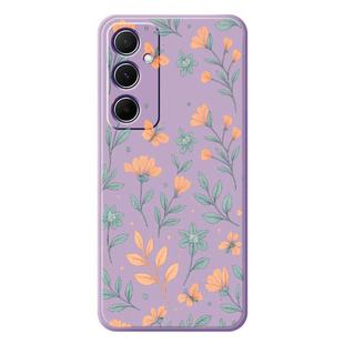 For iPhone XR D Series Minimalist TPU Creative Painted Phone Case(Purple A1059)