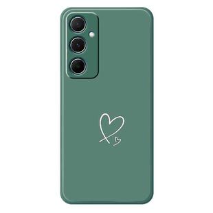 For iPhone 14 D Series Minimalist TPU Creative Painted Phone Case(Green A1044)