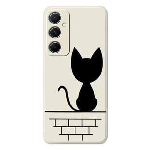 For iPhone 13 Pro Max D Series Minimalist TPU Creative Painted Phone Case(White A1052)