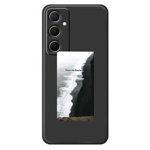 For iPhone 14 Pro G Series Minimalist TPU Creative Painted Phone Case(Black A1106)