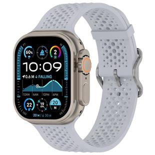 For Apple Watch 42 / 44 / 45 / 46 / 49mm xDfind Breathable Silicone Watch Band(Grey)