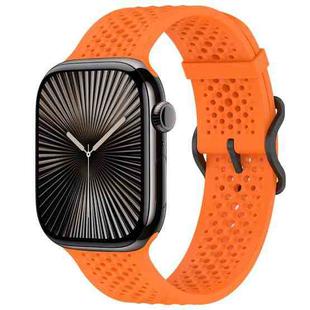 For Apple Watch 38 / 40 / 41 / S10 42mm xDfind Breathable Silicone Watch Band(Orange)