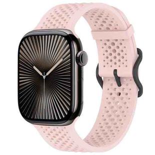 For Apple Watch 38 / 40 / 41 / S10 42mm xDfind Breathable Silicone Watch Band(Pink)