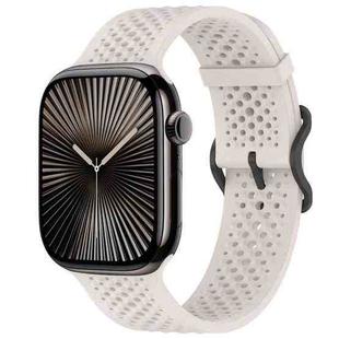 For Apple Watch 38 / 40 / 41 / S10 42mm xDfind Breathable Silicone Watch Band(Starlight)