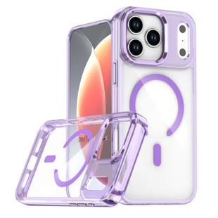 For iPhone 17 Pro Max MagSafe Magnetic Clear Phone Case(Purple)