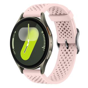 For Samsung Galaxy Watch 7 / 6 / 5 / FE xDfind Breathable Silicone Watch Band(Pink)