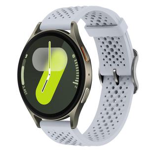For Samsung Galaxy Watch 7 / 6 / 5 / FE xDfind Breathable Silicone Watch Band(Grey)
