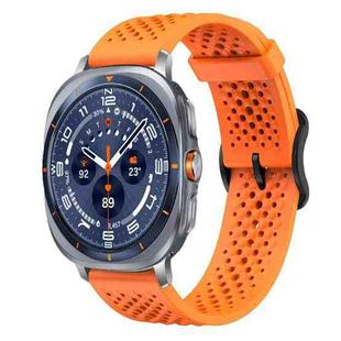 For Samsung Galaxy Watch Ultra / Ultra 2025 xDfind Breathable Silicone Watch Band(Orange)