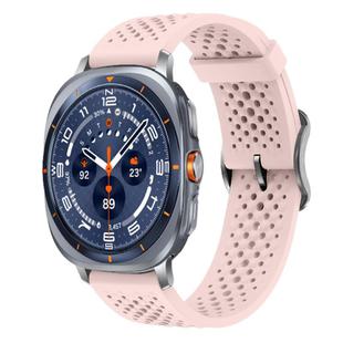 For Samsung Galaxy Watch Ultra / Ultra 2025 xDfind Breathable Silicone Watch Band(Pink)