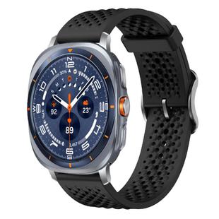 For Samsung Galaxy Watch Ultra / Ultra 2025 xDfind Breathable Silicone Watch Band(Black)