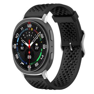 For Samsung Galaxy Watch8 / 8 Classic xDfind Breathable Silicone Watch Band(Black)