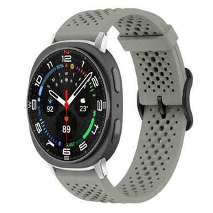 For Samsung Galaxy Watch8 / 8 Classic xDfind Breathable Silicone Watch Band(Titanium Grey)