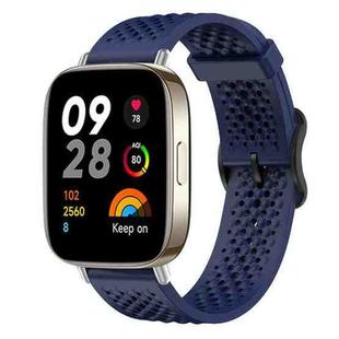For Redmi Watch 3 xDfind Breathable Silicone Watch Band(Midnight Blue)