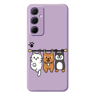 For Huawei P20 E Series Minimalist TPU Creative Painted Phone Case(Purple A1079)