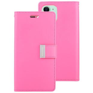 For iPhone 12 mini GOOSPERY RICH DIARY Crazy Horse Texture Horizontal Flip Leather Case with Holder & Card Slots & Wallet(Rose Red)