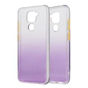 For Xiaomi Redmi Note 9 Gradient Shockproof TPU + Acrylic Protective Case with Detachable Buttons(Gradient Purple)