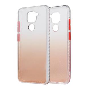 For Xiaomi Redmi Note 9 Gradient Shockproof TPU + Acrylic Protective Case with Detachable Buttons(Gradient Orange)