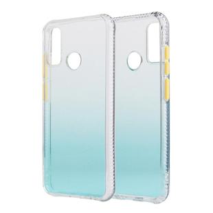 For Huawei P Smart 2020 Gradient Shockproof TPU + Acrylic Protective Case with Detachable Buttons(Gradient Green)