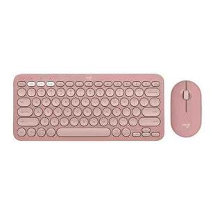 罗技 PEBBLE 2 COMBO Thin and Light Wireless Slim Bluetooth Keyboard and Mouse Set(Pink)