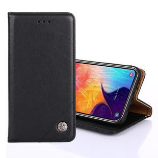 For Samsung Galaxy M30s Non-Magnetic Retro Texture Horizontal Flip Leather Case with Holder & Card Slots & Wallet(Black)
