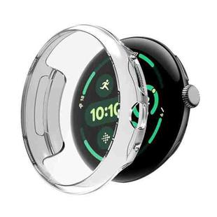 For Google Pixel Watch 3 45mm Integrated Full Coverage TPU Watch Protective Cover(Transparent)
