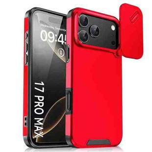For iPhone 17 Pro Max Sliding Camshield TPU + PC Phone Case(Red)