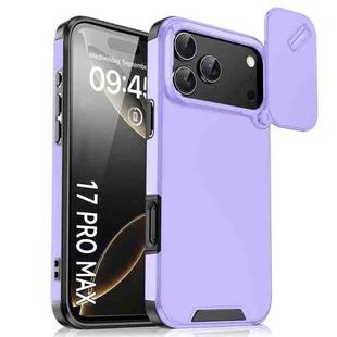 For iPhone 17 Pro Max Sliding Camshield TPU + PC Phone Case(Purple)