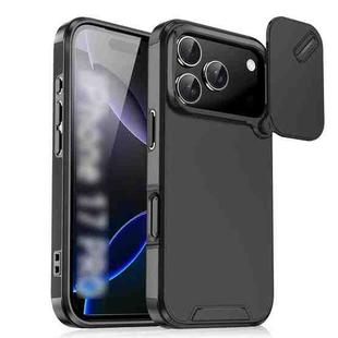For iPhone 17 Pro Sliding Camshield TPU + PC Phone Case(Black)