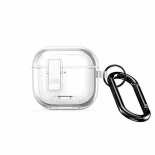 For AirPods 4 DUX DUCIS PECR Series Holder & Security Lock Earphone Case(Transparent)