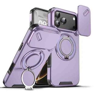 For iPhone 17 Pro Max Sliding Camshield Ring Holder Phone Case(Purple)